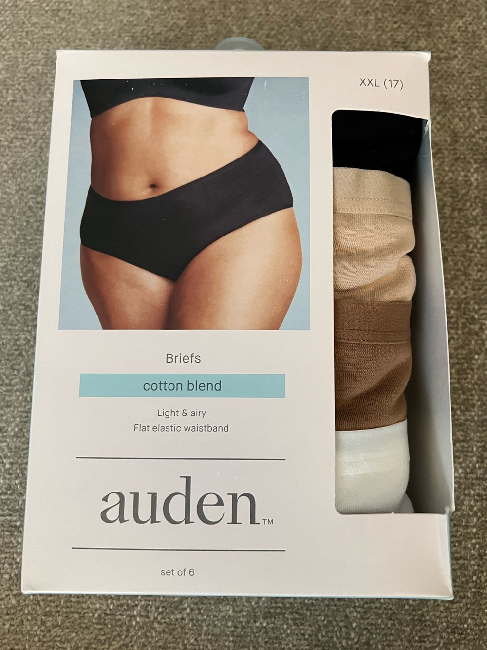 Set of 6 Auden Cotton Blend Briefs 
Underwear Size XXL